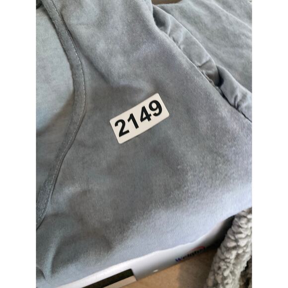 Lungo L'Arno Mini Dress Small Made in Italy Knee V-Neck Boxy Gray Beach Boho S - Picture 13 of 13